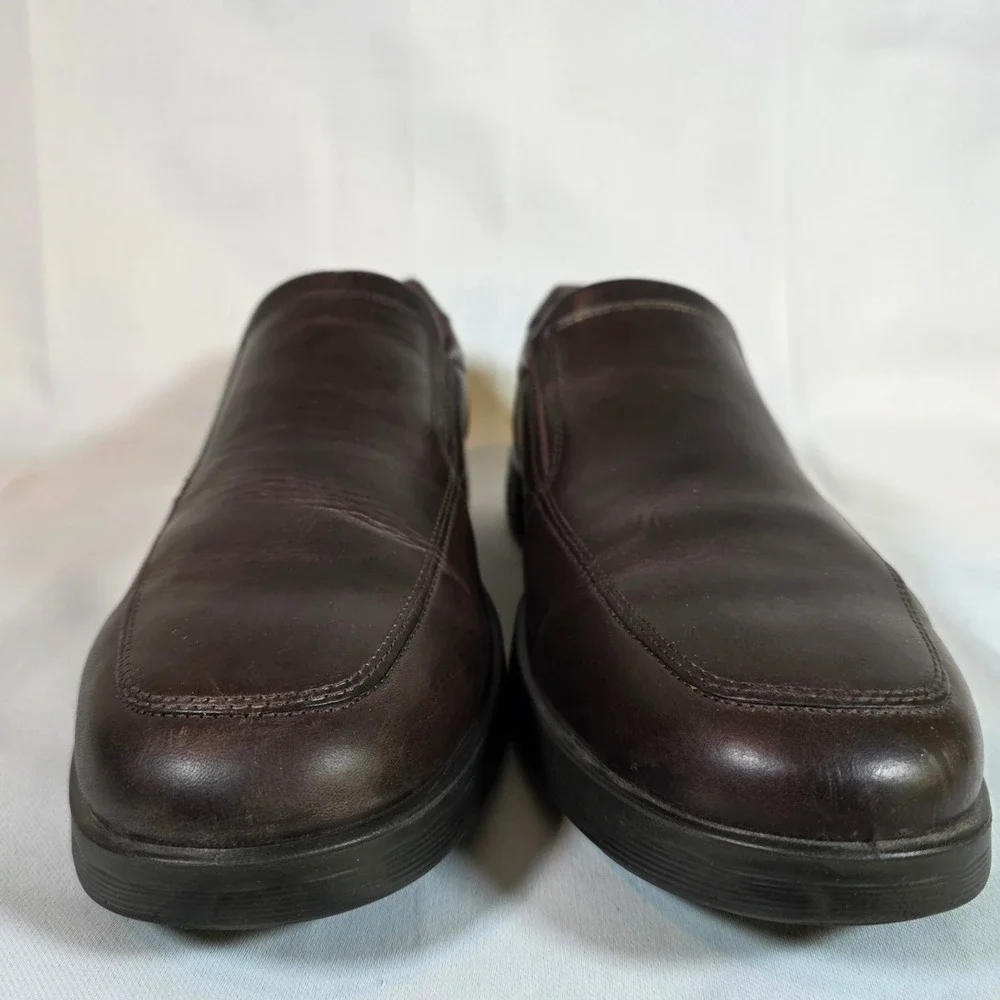 ECCO S-Lite Hybrid Mens 11-11.5 EU45 Dark Brown Leather Slip On Loafers Comfort